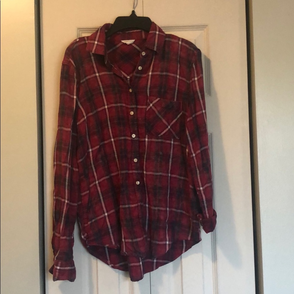Plaid Flannel Long Sleeve Shirt